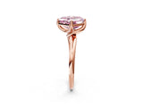 Rose gold Fancy Pink Asscher Cut Diamond Solitaire Engagement Ring with Four-Prong Setting and Classic Band_57