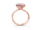 Rose gold Fancy Pink Asscher Cut Diamond Solitaire Engagement Ring with Four-Prong Setting and Classic Band_58