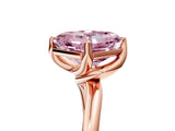 Rose gold Fancy Pink Asscher Cut Diamond Solitaire Engagement Ring with Four-Prong Setting and Classic Band_60