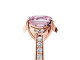 Rose gold Fancy Pink Asscher  Cut Halo Diamond Ring with Channel Set Band and Four-Prong Setting_50