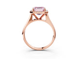 Rose gold Fancy Pink Asscher  Cut Halo Solitaire Engagement Ring with Square Band and Four-Prong Setting_87