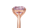 Rose gold Fancy Pink Asscher Cut Solitaire Diamond Ring with Six-Prong Setting and Classic Band_17