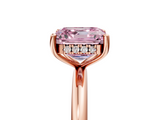 Rose gold Fancy Pink Asscher  Cut Solitaire Engagement Ring with Four-Prong Setting and Classic Band_22