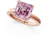 Rose gold Fancy Pink Asscher  Cut Solitaire Ring with Four-Prong Setting and Classic Band_18