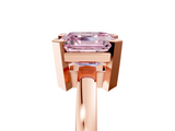 Rose gold Fancy Pink Asscher  Cut Solitaire Ring with Four-Prong Setting and Classic Band_22