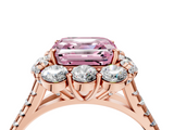 Rose gold Fancy Pink Asscher  Halo Split Shank Diamond Engagement Ring with Pave Band and Four-Prong Setting_20
