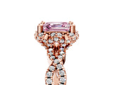 Rose gold Fancy Pink Asscher  Halo Twist Band Solitaire Ring with Six-Prong Setting_36
