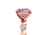 Rose gold Fancy Pink Asscher  Solitaire Bezel-Set Diamond Ring with Beaded Band and Four-Prong Setting_54