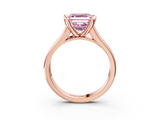 Rose gold Fancy Pink Asscher  Solitaire Bezel-Set Diamond Ring with Channel-Set Band_20