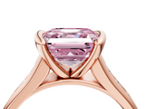 Rose gold Fancy Pink Asscher  Solitaire Bezel-Set Diamond Ring with Channel-Set Band_21