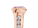 Rose gold Fancy Pink Asscher  Solitaire Bezel-Set Diamond Ring with Channel-Set Band_22