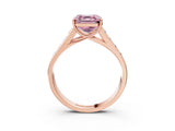 Rose gold Fancy Pink Asscher  Solitaire Channel-Set Diamond Engagement Ring with Four-Prong Setting_35