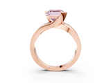 Rose gold Fancy Pink Asscher  Solitaire Channel-Set Split Shank Ring with Tension Prong Setting_6