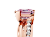Rose gold Fancy Pink Asscher  Solitaire Channel-Set Split Shank Ring with Tension Prong Setting_8