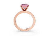 Rose gold Fancy Pink Asscher  Solitaire Diamond Ring with Channel-Set Baguette Band and Four-Prong Setting_20