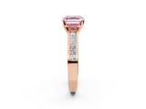 Rose gold Fancy Pink Asscher  Solitaire Diamond Ring with Channel-Set Band and Four-Prong Setting_23