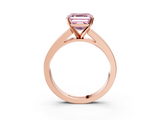 Rose gold Fancy Pink Asscher  Solitaire Diamond Ring with Channel-Set Band and Four-Prong Setting_24