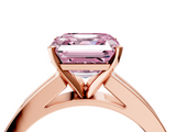 Rose gold Fancy Pink Asscher  Solitaire Diamond Ring with Channel-Set Band and Four-Prong Setting_25