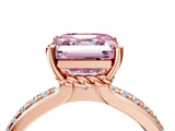 Rose gold Fancy Pink Asscher  Solitaire Diamond Ring with Channel Set Band and Six-Prong Setting_55