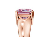 Rose gold Fancy Pink Asscher  Solitaire Diamond Ring with Six-Prong Cathedral Setting_37