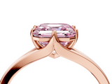 Rose gold Fancy Pink Asscher  Solitaire Diamond Ring with Six-Prong Setting and Tapered Band_20