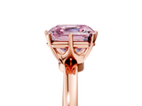 Rose gold Fancy Pink Asscher  Solitaire Diamond Ring with Six-Prong Setting on a Classic Band_41