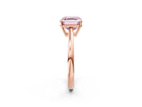 Rose gold Fancy Pink Asscher  Solitaire Diamond Ring with Split Shank and Four-Prong Setting_14