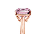 Rose gold Fancy Pink Asscher  Solitaire Diamond Ring with Split Shank and Four-Prong Setting_17