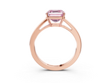 Rose gold Fancy Pink Asscher  Solitaire Diamond Ring with Split Shank and Four-Prong Setting_41