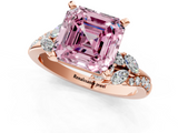 Rose gold Fancy Pink Asscher  Solitaire Marquise Twist Band with Six-Prong Setting_1