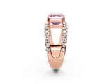 Rose gold Fancy Pink Asscher  Solitaire Split Shank Pave Diamond Ring_68