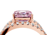 Rose gold Fancy Pink Asscher  Solitaire Split Shank Pave Diamond Ring_70