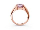 Rose gold Fancy Pink Asscher  Solitaire Tension Set Diamond Ring_40