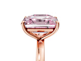Rose gold Fancy Pink Asscher  and Emerald Cut Toi Moi Ring with Prong Setting_55