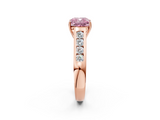 Rose gold Fancy Pink Cushion  Brilliant Channel-Set Solitaire Ring with Four-Prong Setting_39