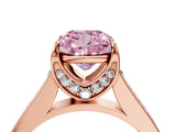 Rose gold Fancy Pink Cushion  Brilliant Cut Diamond Engagement Ring with Pavé Band and Four-Prong Setting_53