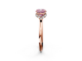 Rose gold Fancy Pink Cushion  Brilliant Solitaire Engagement Ring with Six-Prong Setting and Classic Band_22