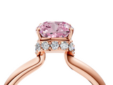 Rose gold Fancy Pink Cushion  Brilliant Solitaire Engagement Ring with Six-Prong Setting and Classic Band_24
