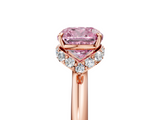 Rose gold Fancy Pink Cushion  Brilliant Solitaire Engagement Ring with Six-Prong Setting and Classic Band_25