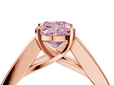 Rose gold Fancy Pink Cushion Cut Cut Channel Set Solitaire Ring with Four-Prong Setting_4