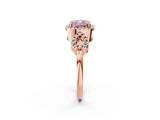 Rose gold Fancy Pink Cushion Cut Cut Halo Diamond Infinity Band with Four-Prong Setting_2