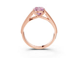 Rose gold Fancy Pink Cushion Cut Cut Pave Split Shank Engagement Ring with Four-Prong Setting_3