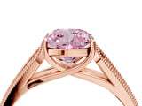 Rose gold Fancy Pink Cushion Cut Cut Pave Split Shank Engagement Ring with Four-Prong Setting_4