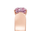 Rose gold Fancy Pink Cushion Cut Diamond Channel Set Solitaire Ring with Four-Prong Setting_17