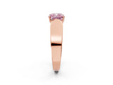 Rose gold Fancy Pink Cushion Cut Diamond Channel Set Solitaire Ring with Four-Prong Setting_38