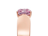 Rose gold Fancy Pink Cushion Cut Diamond Channel Set Solitaire Ring with Four-Prong Setting_41