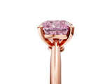 Rose gold Fancy Pink Cushion Cut Diamond Solitaire Engagement Ring with Classic Band and Four-Prong Setting_93