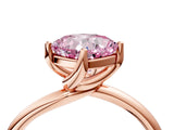Rose gold Fancy Pink Cushion Cut Diamond Solitaire Engagement Ring with Four-Prong Setting and Classic Band_24