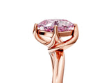Rose gold Fancy Pink Cushion Cut Diamond Solitaire Engagement Ring with Four-Prong Setting and Classic Band_25