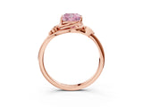 Rose gold Fancy Pink Cushion Cut Diamond Solitaire Ring with Twist Band and Four-Prong Setting_60